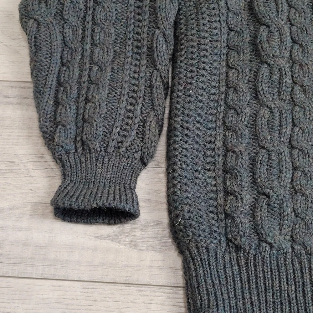 🐑VTG Bonner of Ireland Wool Sweater Mens L Heavy Aran Cable Fisherman Ireland